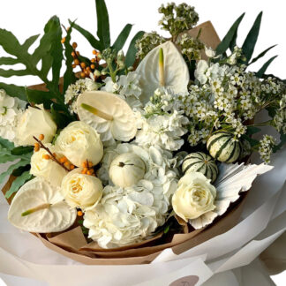 Bright Bouquet white flowers-raton florist