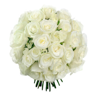 Two Dozen White Roses Bouquet