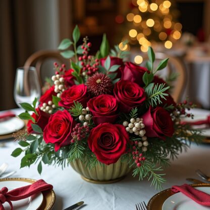 Holiday Glow flower arrangement