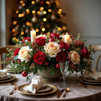 Winter Wishes Christmas flower arrangement