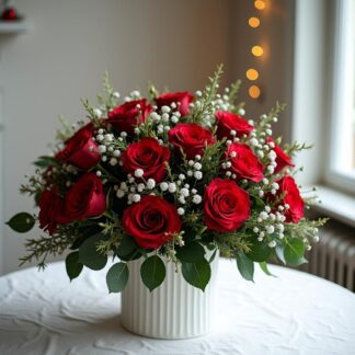 Yuletide flower arrangement