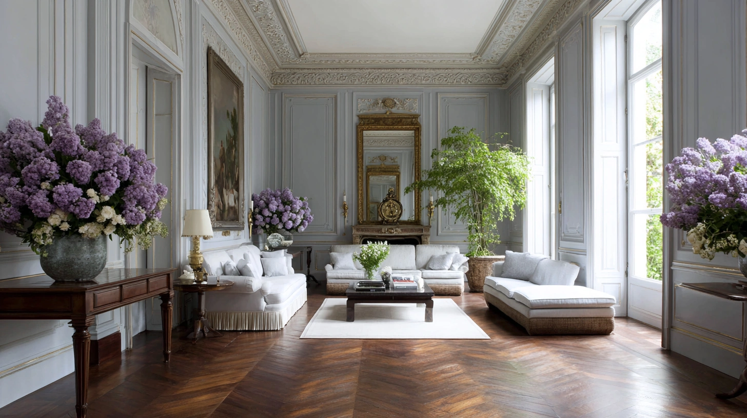 Transform Your Living Room with Baroque Interior Design and Perfect Flower Arrangements